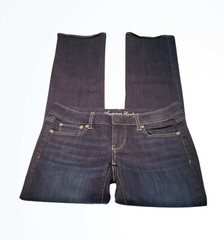 American Eagle Dark Wash Stretch Straight Leg Jean Size 4 Waist Size 30.5 Inches
