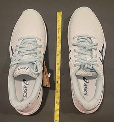 Asics Womens Gel-Game 9 Pickleball Sneakers White/Indigo 1042A243-100 Sz 8 NEW