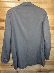 Vintage Brooks Brothers Men’s 38L Long Gray Wool Blazer Jacket Made in USA