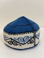 SALE — 70% OFF! Handmade Kazakh-Kyrgyz Traditional Felt Hat/Taqiyah/Skull Cap