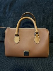 Dooney & Bourke Women’s Pebbled Brown Satchel Top Handle Zip