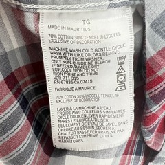 Nautica Men’s button-down plaid shirt red white and blue Size XL 2-62