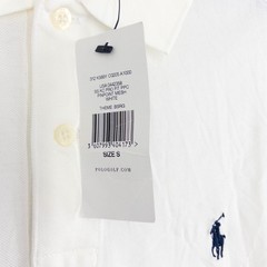 NEW Polo Golf Ralph Lauren Pro Fit White Polo Shirt Fly Emirates Men’s Small NWT