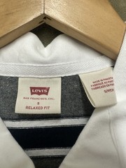 Levi’s Rugby Polo Shirt Mens Small Gray Performance Relaxed Long Sleeve Collar