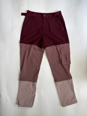 Women’s Outdoor Voices RecTrek Zip-Off Pants Shiraz/Taupe/Mocha Colorblock NWT