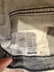 Levi’s 569 Men’s Gray Cotton Denim Shorts Loose Fit 38 L Pocket Zip
