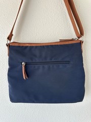 The Sak Esperato Nylon Crossbody Purse Bag Navy Blue Travel Organizer