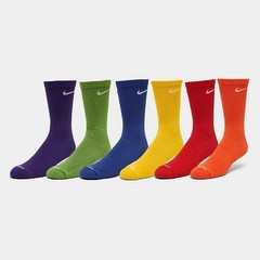 Nike Everyday Plus Cushioned Crew Socks 6 Pairs SX6897-903 Large (8-12) Men’s