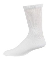 Lot 6 Pairs Men’s Circulatory Diabetic Crew Socks Size 9-11 White