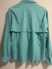 Columbia PFG Men’s Long Sleeve Button Up Vented Fishing Omni Shade Blue XLarge