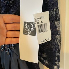 Teri Jon by Rickie Freeman Navy Cocktail Wedding Dress Size 6