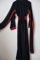 Traditional Palestinian / Jordanian Embroidered Thobe Kaftan Dress Black – SARAH