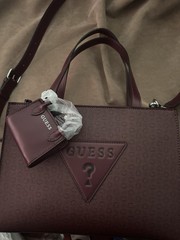 GUESS Noelle Merlot Small Elite Tote