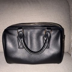 ALDO Black Small Satchel Top Handle Bag, Zip Closure, Detachable Strap