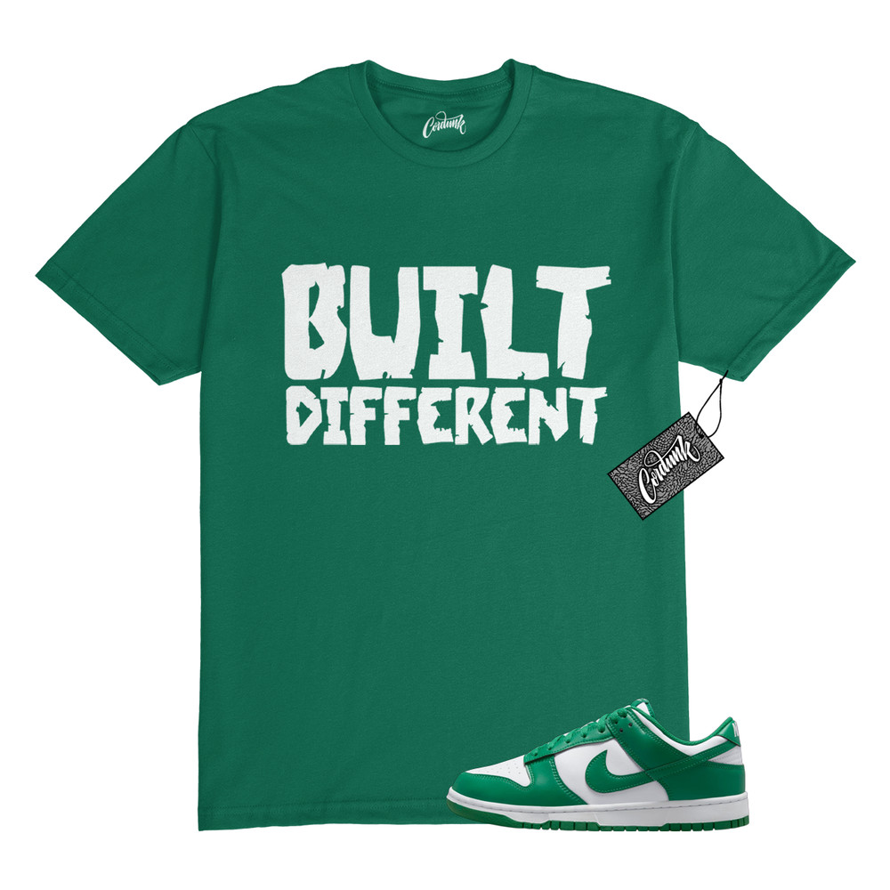 Dunk Malachite Green White Low T Shirt Match BUILT
