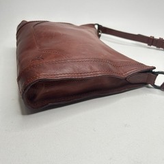 FRYE Melissa Zip Crossbody Bag in Antique Pull-Up Leather Burnished Cognac