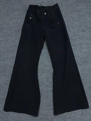 Vintage Men’s Cracker Jack Pants US Navy 26×29 Wool Militaria Black