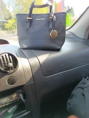 Michael Kors Women’s Black Logo Tote, Gold Hardware, MK Charm, Zip Closure