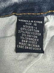 Vanilla Star Juniors Blue Denim Shorts Size 15 Button Fly Pockets 2″ Inseam