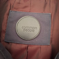 Common People Double Breasted Trench Coat 2XL Chest 48″ Navy Men’s Full Button F