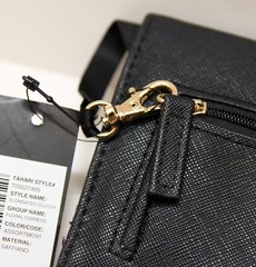 NWT Tahari Magnetic Clutch Purse Black Faux Leather Blue Silver Studded Flowers