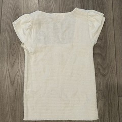 NATION LTD Alicia Smocked Ruffle Top – Optic White NWT Size Medium Retail 110