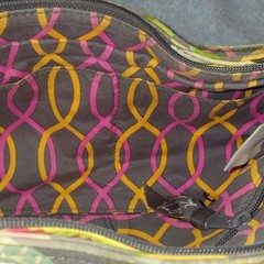 Vera Bradley Floral Multicolor Shoulder Bag Zip Closure Inner Pockets