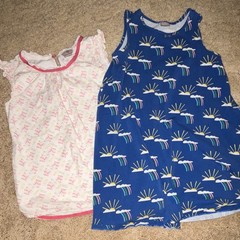 Hanna Andersson Lot 2. Girls 10. Sleeveless Top And Dress (Pockets!). Adorable!!