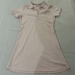 Lacoste Pique Polo Knit Dress Pale Pink 38 Preppy Old Money LACOSTE On Back!