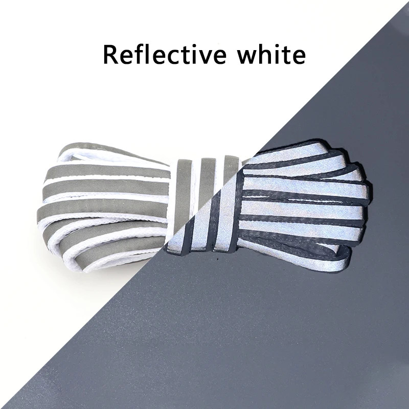 Flat Round Reflective Shoelaces Luminous Semicircle Shoelace Colorful Starry Las