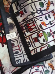 21″x21″Egypt Pattern Print Pure Mulberry Satin Silk 12momme Scarf 53x53cm4-91