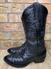 Don Cucos Boots Full Quill Black Ostrich Boots