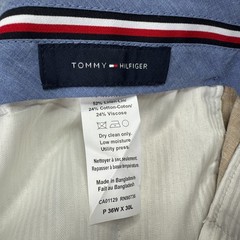 Tommy Hilfiger Mens Hall Modern Fit Linen Blend Suit Pants Tan 36×30