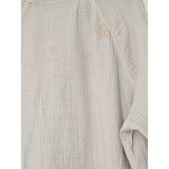 We The Free Free People Cotton Gauze Button Down Shirt Ivory M Boho *stained*