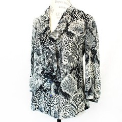 HD in Paris Antropologie Secretary Ruffle Neck Chiffon Top Blouse Shirt Size 2