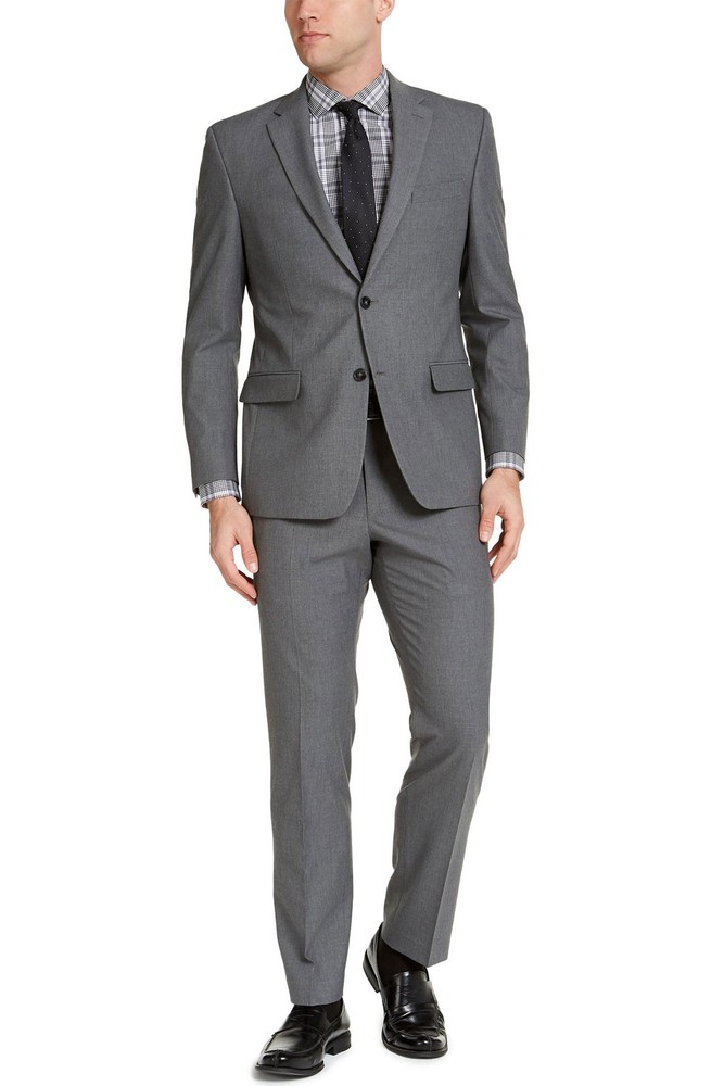 Izod Mens Classic-Fit Suits 38 Regular Grey Pants 32 Waist – NWT $395