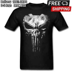 The Punisher Jon Bernthal Frank Castle Punisher Black T-Shirt Tee Shirt