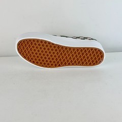 M5, W6.5-Vans Classic Slip-On Platform Checkerboard Shoe-Rose Pink/Forest Green