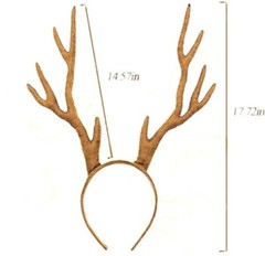Plush Reindeer Antler Christmas Headband Hair Band Headdress Costume Cosplay
