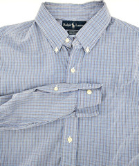 Ralph Lauren Custom Fit Plaid Shirt Mens Sz L Button Down Blue Vintage