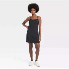 All In Motion Women’s Active Dress Large Black Strappy Athletic UPF 50+
