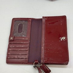 Coach Signature Garnet East West Embossed Patent Leather Carry all # F1772 set