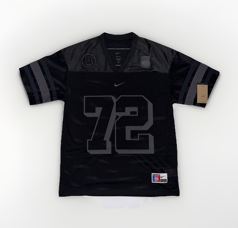 NWT Nike Next Up Football Gridiron Jersey 72 Swoosh Black Mens Size L IH7492-010