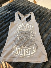 Metal Mulisha Women’s Tank Top Size XS Black Heart Moto Grunge Y2K Racerback