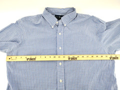 Ralph Lauren Custom Fit Plaid Shirt Mens Sz L Button Down Blue Vintage