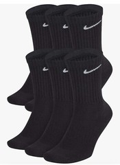 Nike Dri Fit Dry Cushioned Cotton Crew Socks 6 Pairs L