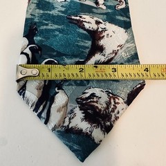 REED ST JAMES Neck Tie, PolarBears and Penguins Made in USA from imported Fabric
