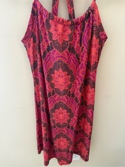 PrAna Amaya Active Dress Floral Athleisure Tennis Golf Raceback Size Large