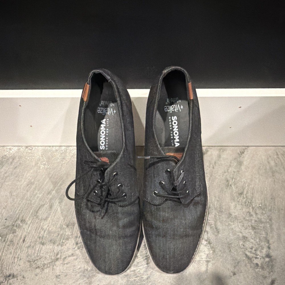 SONOMA Vitalize Men’s Black Lace-Up Oxford Shoes US 13 M