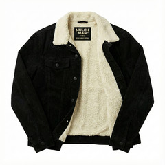 Men’s Sherpa Lined Corduroy Jacket – Winter Fleece Trucker Windproof Warm Coat
